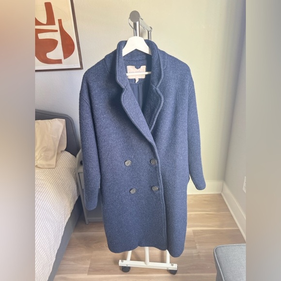 Mara Hoffman Clementine Coat – Navy Boiled Wool – Size XS - Picture 5 of 11